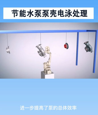 節能水泵泵殼電泳處理圖